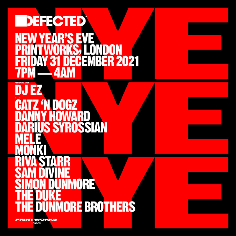 Defected New Year' Eve PosterGlitterbox New Year’s Day at Printworks Poster